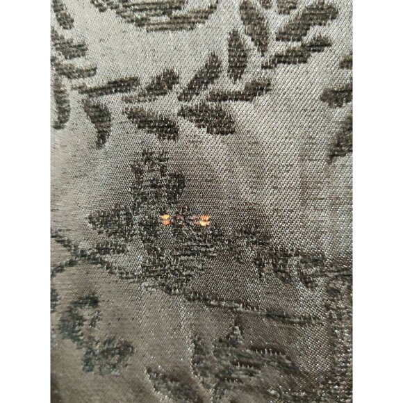 Womens L Jacket Reversible Jacquard Brocade Black Gold Blue Boho 90s Vintage - Picture 12 of 16